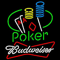 Budweiser Poker Ace Coin Table Beer Sign Enseigne Néon