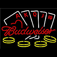 Budweiser Poker Ace Series Beer Sign Enseigne Néon