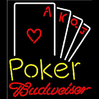 Budweiser Poker Ace Series Beer Sign Enseigne Néon