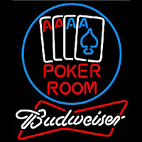 Budweiser Poker Room Beer Sign Enseigne Néon