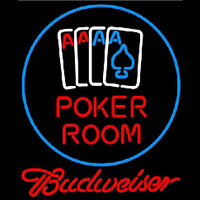 Budweiser Poker Room Beer Sign Enseigne Néon