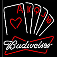 Budweiser Poker Series Beer Sign Enseigne Néon