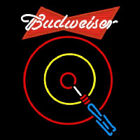 Budweiser Red Darts Beer Sign Enseigne Néon