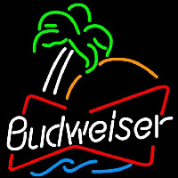 Budweiser Single Palm Tree Beer Sign Enseigne Néon