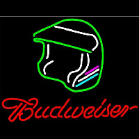 Budweiser Vintage Hascar Helmet8 Beer Sign Enseigne Néon