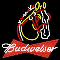 Budweiser White Logo Horse Beer Sign Enseigne Néon