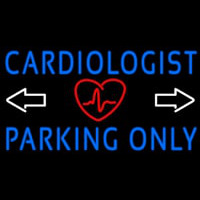 Cardiologist Parking Only Enseigne Néon