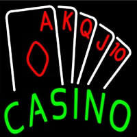 Casino Poker Hand Enseigne Néon