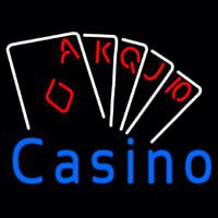 Casino Poker Hand Enseigne Néon