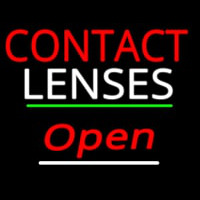 Contact Lenses Open Green Line Enseigne Néon