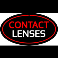 Contact Lenses Oval Red Enseigne Néon