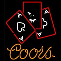 Coors Ace And Poker Enseigne Néon