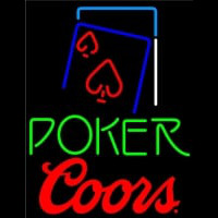 Coors Green Poker Red Heart Enseigne Néon