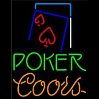 Coors Green Poker Red Heart Enseigne Néon