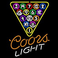 Coors Light Billard Pool Ball Enseigne Néon