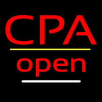 Cpa Open Yellow Line Enseigne Néon