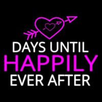 Days Until Happily Enseigne Néon