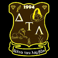 Delta Tau Lambda Latina Greek Logo Enseigne Néon