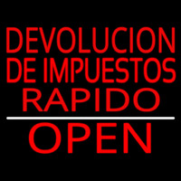 Devolucion De Impuestos Rapido Open Enseigne Néon