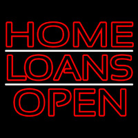 Double Stroke Home Loans Open Enseigne Néon