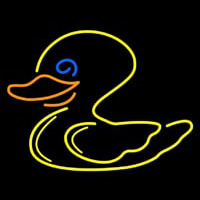 Duck Yellow Logo Enseigne Néon