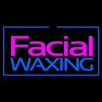 Facial Wa ing Rectangle Blue Enseigne Néon