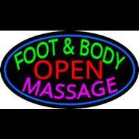 Foot And Body Massage Open Enseigne Néon