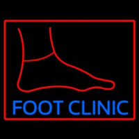 Foot Clinic With Foot Enseigne Néon