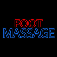 Foot With Double Stroke Massage Enseigne Néon