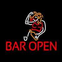 GIRL BAR OPEN Enseigne Néon