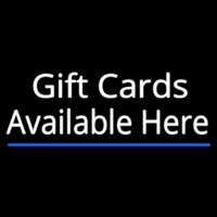 Gift Cards Available Here Blue Line Enseigne Néon