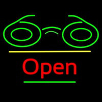 Glasses Logo Open Yellow Line Enseigne Néon