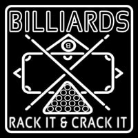 Green Billiards Rack It And Crack It 1 Enseigne Néon