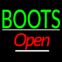 Green Boots Open Enseigne Néon