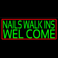 Green Nails Walk Ins Welcome Enseigne Néon