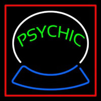 Green Psychic Logo Red Border Enseigne Néon