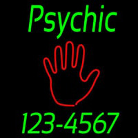 Green Psychic With Phone Number Enseigne Néon