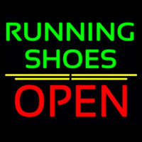 Green Running Shoes Open Enseigne Néon