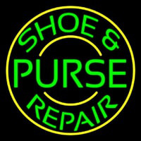 Green Shoe And Purse Repair With Border Enseigne Néon