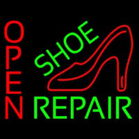 Green Shoe Repair With Sandal Open Enseigne Néon