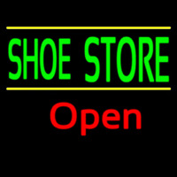 Green Shoe Store Open Enseigne Néon