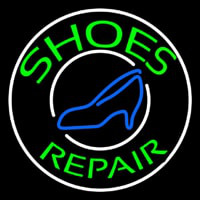 Green Shoes Repair Blue Sandal Enseigne Néon