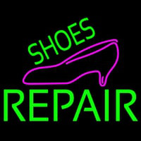 Green Shoes Repair Pink Sandal Enseigne Néon