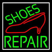 Green Shoes Repair Red Sandal Enseigne Néon