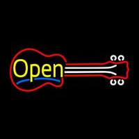 Guitar Open 2 Enseigne Néon