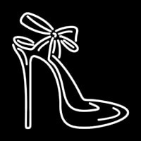 High Heels With Ribbon Enseigne Néon