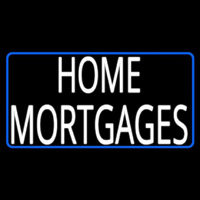 Home Mortgage With White Blue Border Enseigne Néon