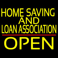 Home Savings And Loan Association Open Enseigne Néon