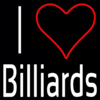 I Love Billiards Enseigne Néon