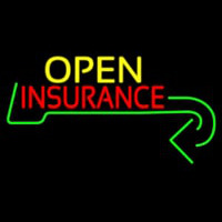 Insurance Open With Arrow Enseigne Néon